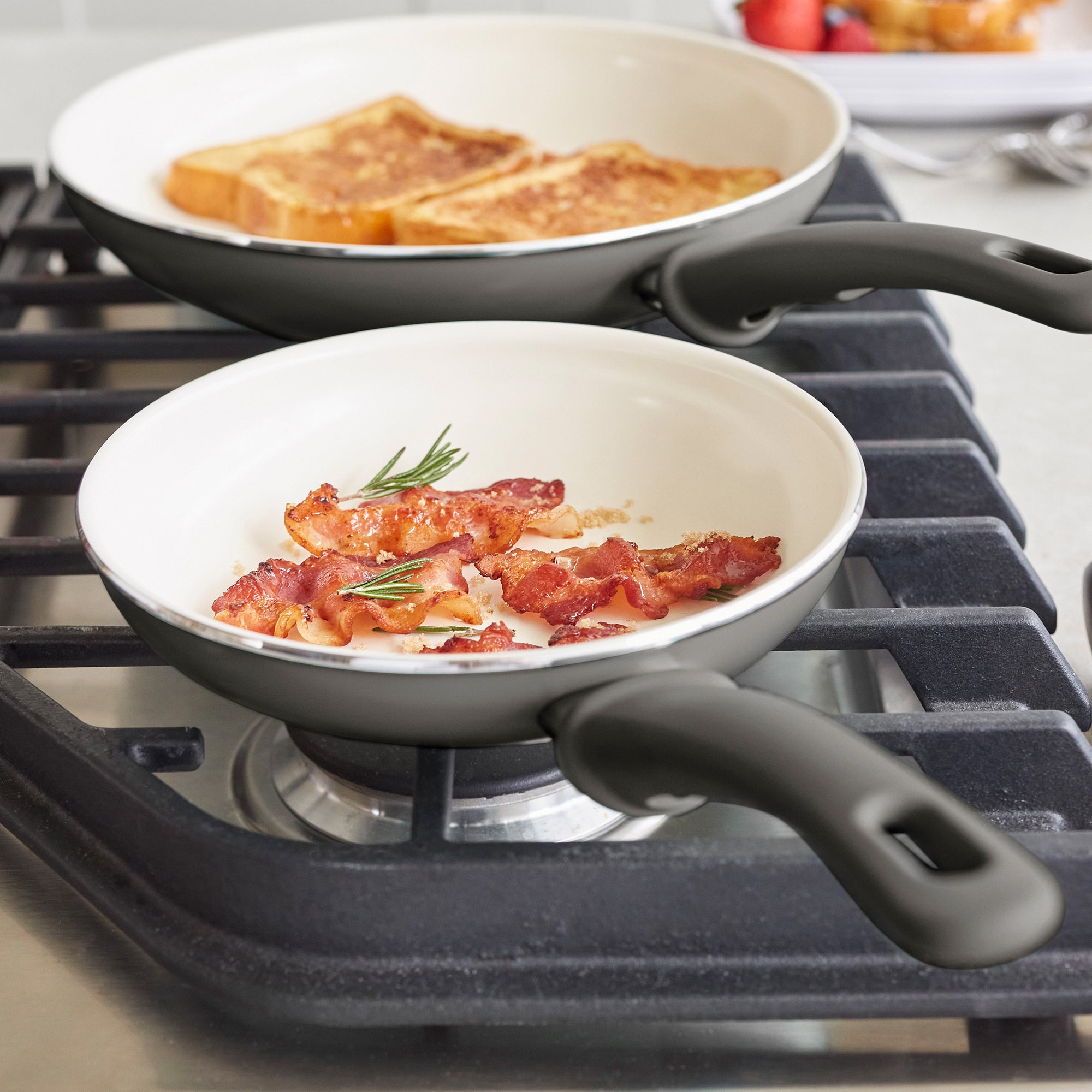 GreenLife, Soft Grip 8, 10 and 12 Frypan Set