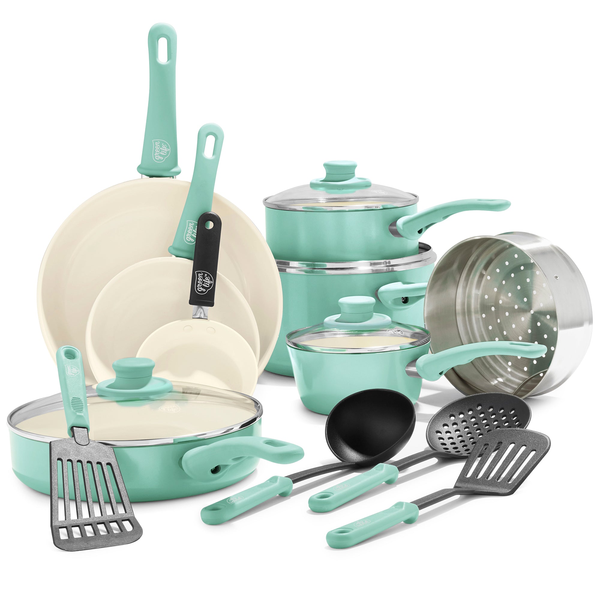 Green Pan Pan Set, Nonstick, Ceramic, Healthy
