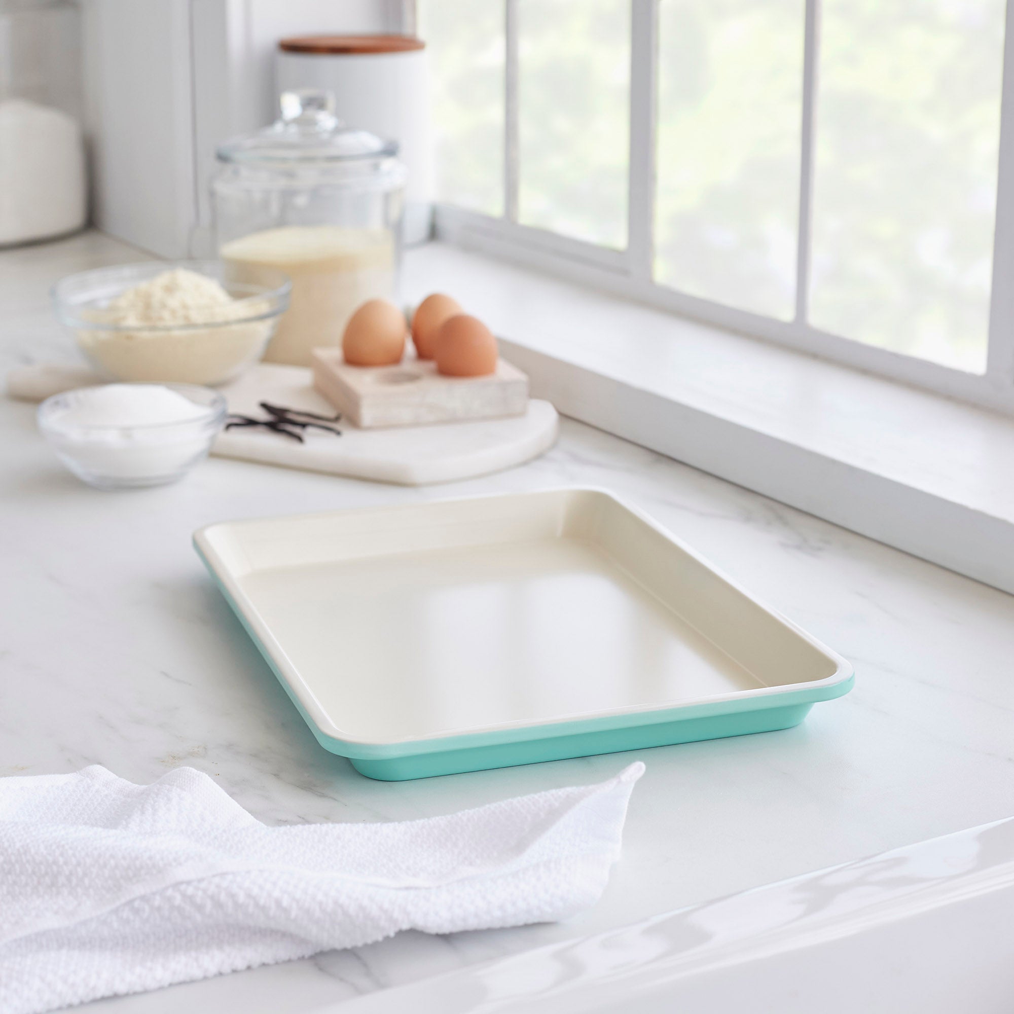 GreenLife Bakeware Healthy Ceramic Nonstick, 18 x 12 Half Cookie Sheet Baking Pan, PFAS-Free, Pink