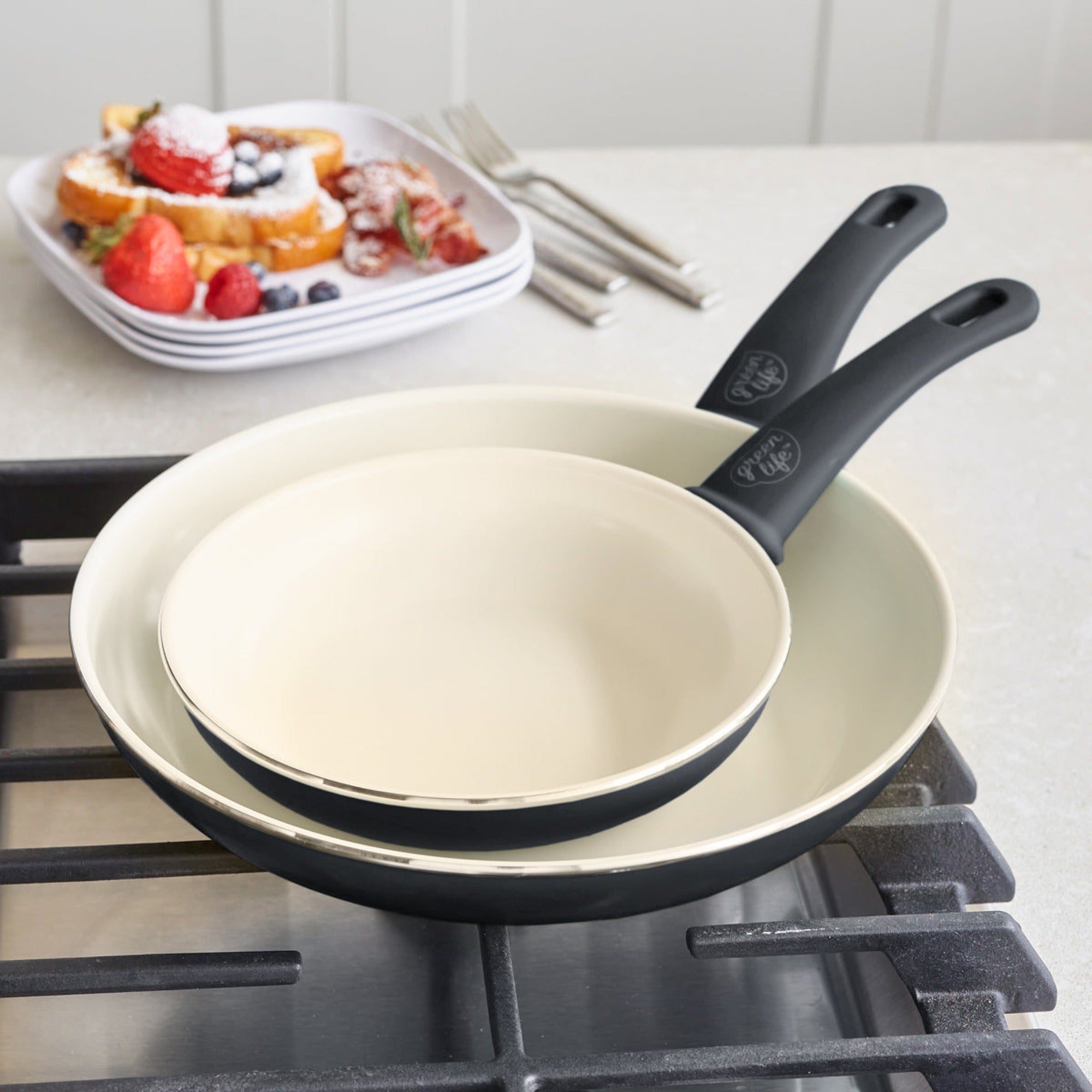 GreenLife  Soft Grip 7 and 10-Inch Frypan Set