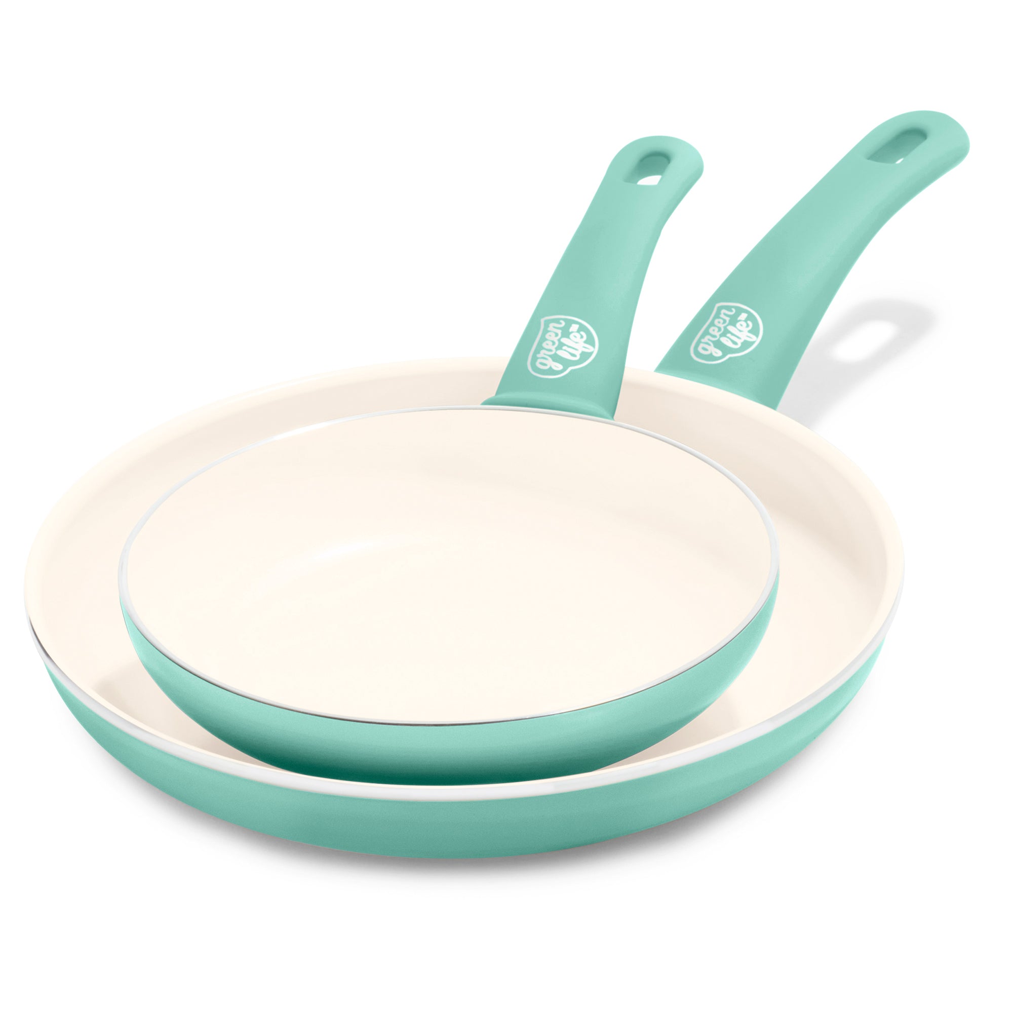  GreenLife Soft Grip Healthy Ceramic Nonstick, 14 Piece Cookware  Pots and Pans Set, PFAS-Free, Dishwasher Safe, Soft Pink: Home & Kitchen